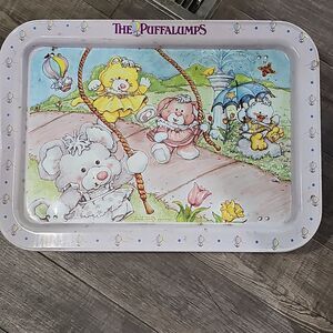 Vintage 1987 Fisher Price The Puffalumps Metal TV Dinner Tray Kids Cartoon